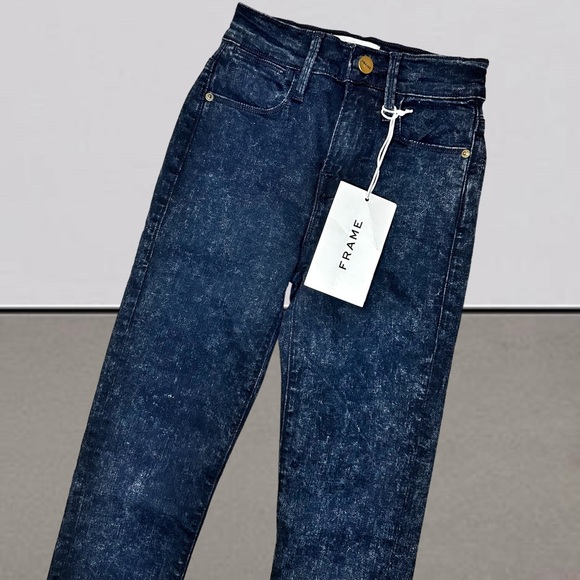 NWT FRAME Denim ‘Le High Skinny’ Jeans in “Dean” Wash Size 23 Celeb Favorite - Picture 11 of 12